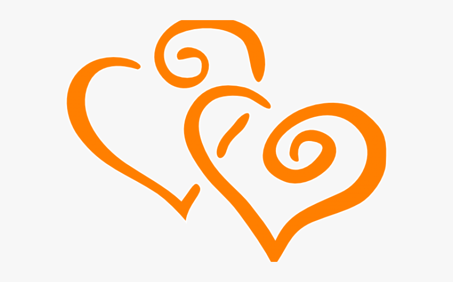 Orange Flower Clipart Orange Heart - Hearts Clip Art, Transparent Clipart