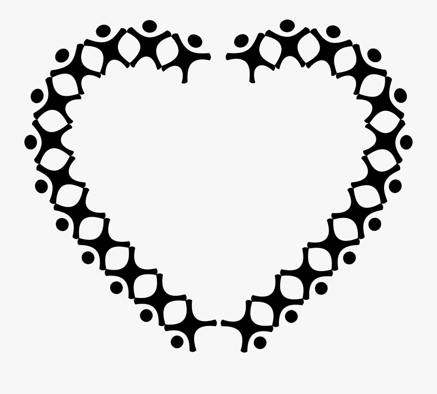 Abstract People Heart Graphic - People In A Circle Png, Transparent Clipart