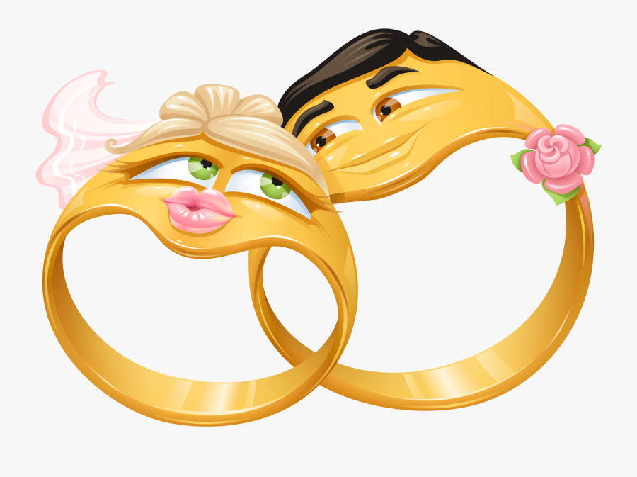 Emoticon Smiley Emoji Wedding Anniversary Icon - Yüzük Vektörel, Transparent Clipart