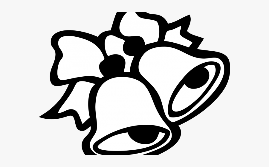Transparent Anniversary Clipart - White On Black Wedding Bells, Transparent Clipart