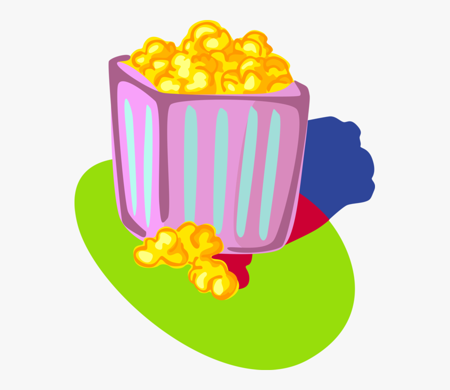 Vector Illustration Of Popping Corn Popcorn Snack Food, Transparent Clipart