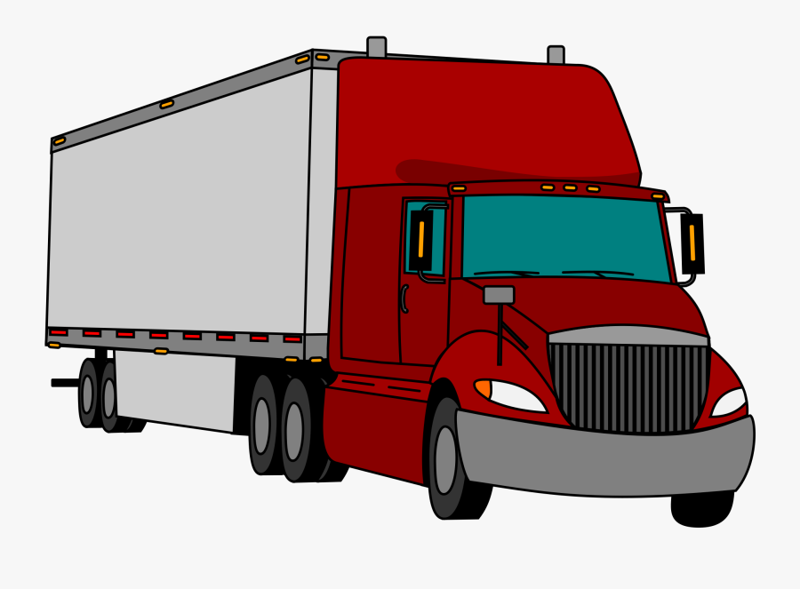 Clip Art Car Truck Free Commercial - Truck Clipart Tractor Trailer, Transparent Clipart