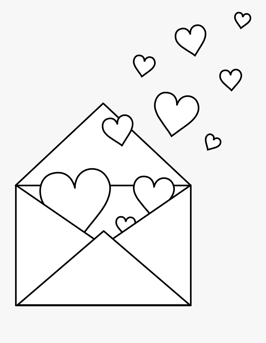 Love Letter Coloring Pages, Transparent Clipart