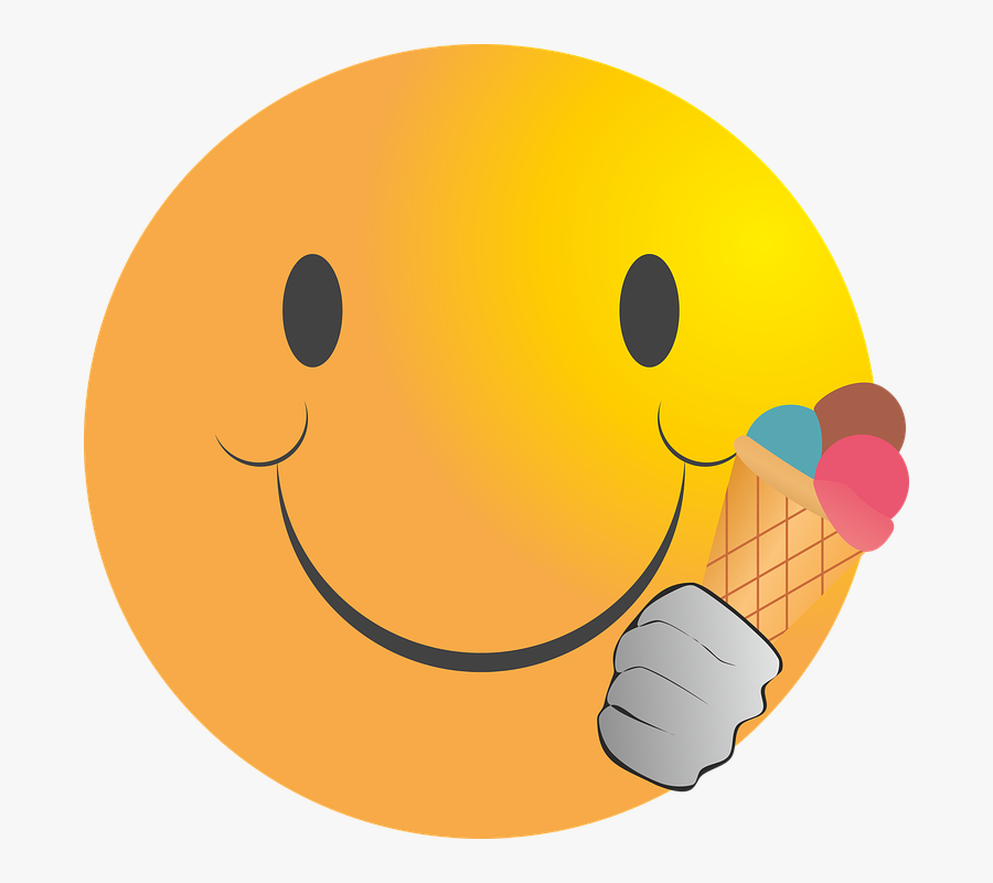 Smiley Png - Ice Cream Smiley, Transparent Clipart