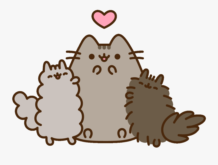 Cat Family Love Sticker By Pusheen Clipart , Png Download - Pusheen Pip And Stormy, Transparent Clipart