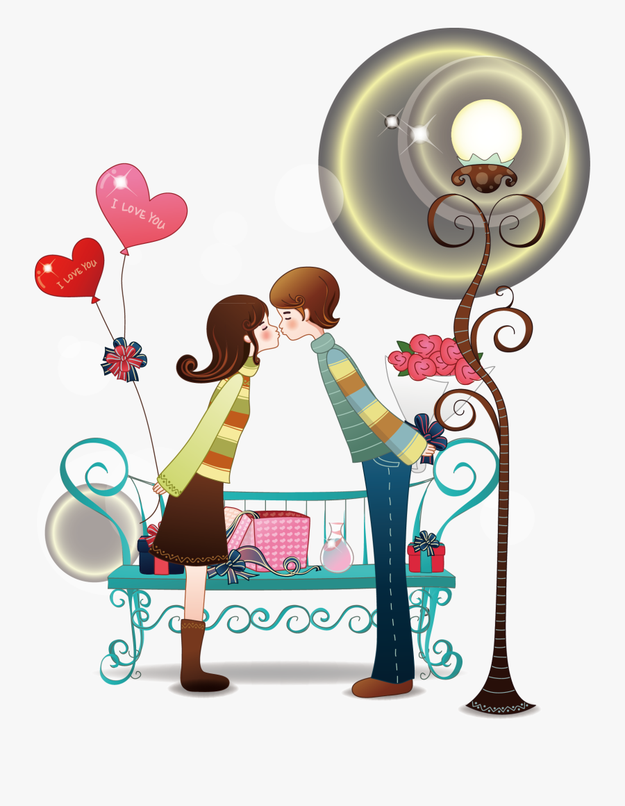 Cartoon Love Clip Art Couple Transprent Png Ⓒ - Wedding Anniversary Happy Anniversary Messages, Transparent Clipart