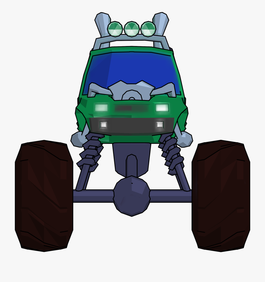 Monster Truck Cartoon Png Clipart Picture Front View - Monster Truck Front Clipart, Transparent Clipart