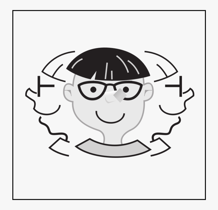 Kid With Three Faces - Nodding Head Clipart Black And White, Transparent Clipart