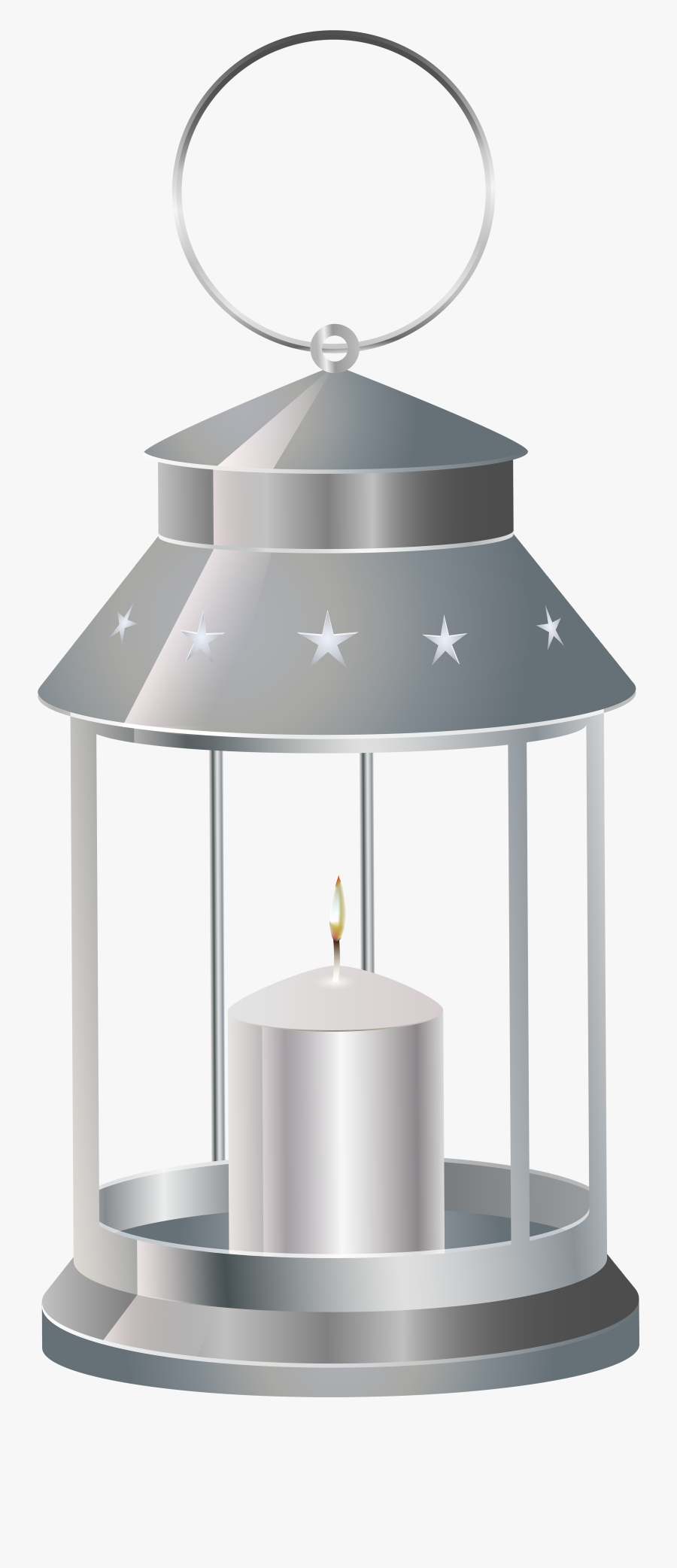 Silver With Png Transparent - Lantern Clipart Transparent Background, Transparent Clipart