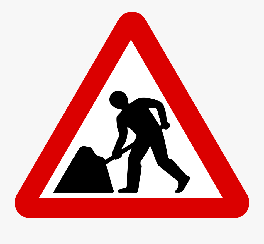 Road Work Signs - Road Signs Road Works, Transparent Clipart
