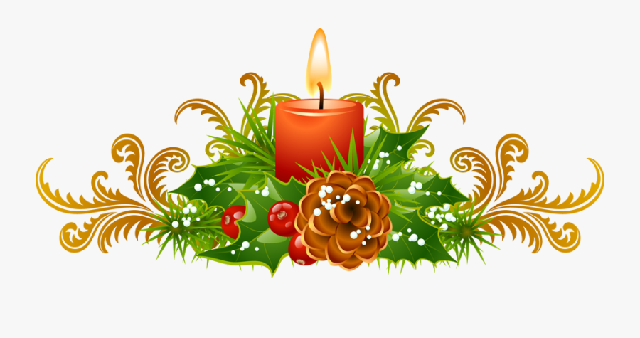 Clip Art Candle Border - Christmas Candle Clipart Free, Transparent Clipart