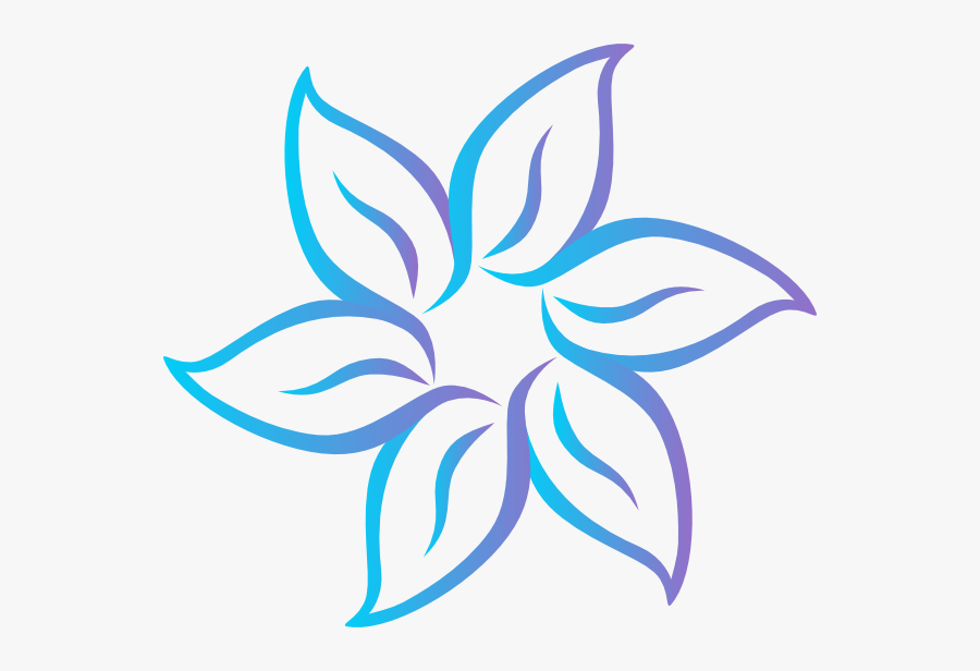 Flowers Of Love Svg Clip Arts - Simple Flower Clipart Black And White, Transparent Clipart