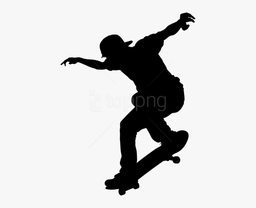 Skateboarder Png - Skater Silhouette Png, Transparent Clipart