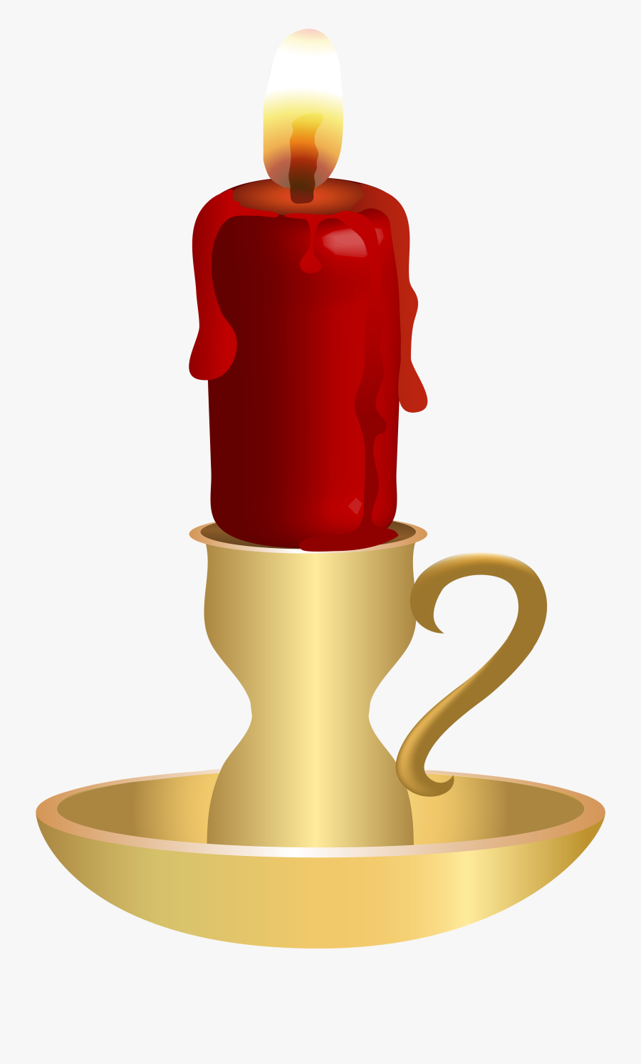 Candle Red Png Clip Art - Illustration, Transparent Clipart