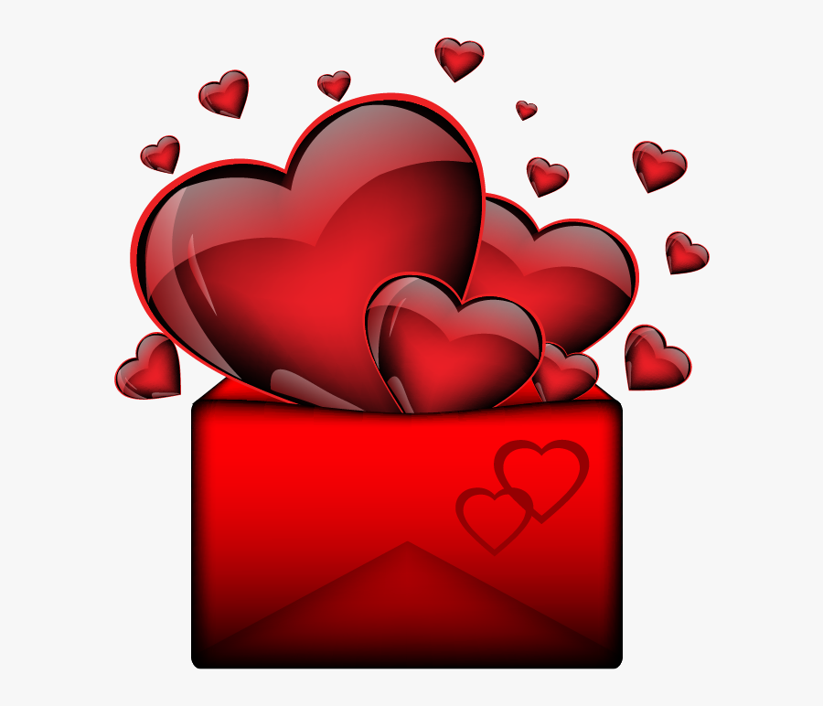 I Love Getting Mail Love Clip Art, Cards - Hearts In Purple Color, Transparent Clipart