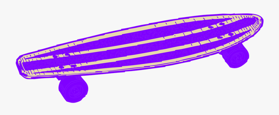 Free Vector Graphic Skateboard Purple Isolated Blue - Skate Board Clipart Png, Transparent Clipart