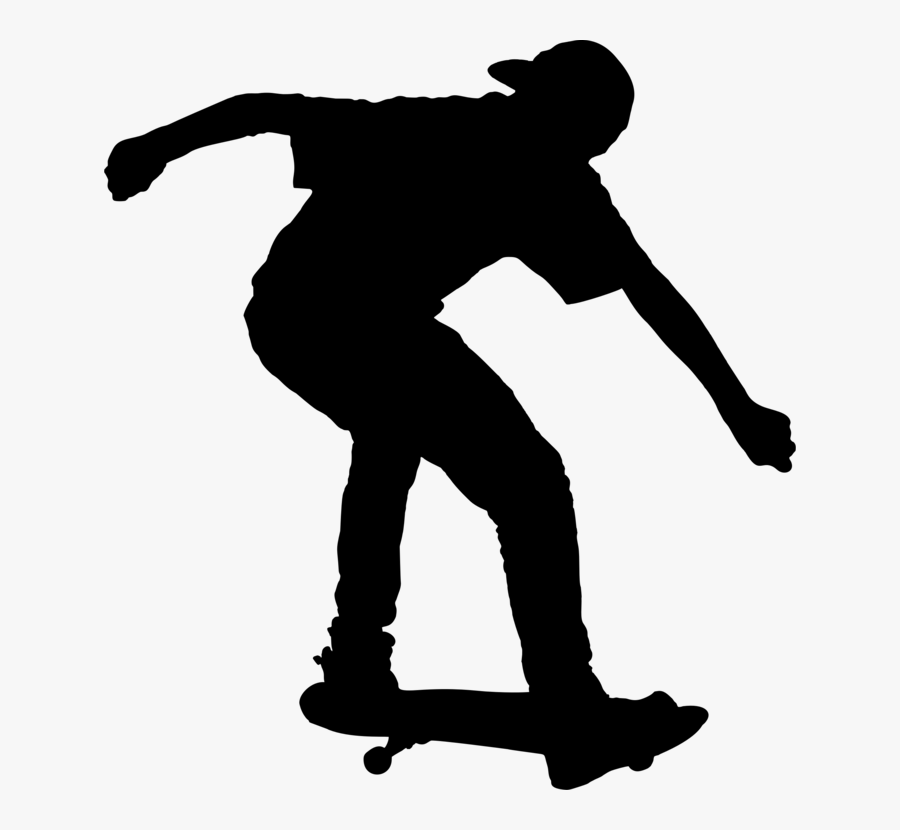 Skateboard - Skateboarding Silhouette Png, Transparent Clipart