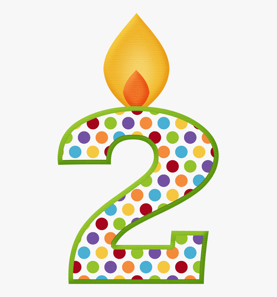 Dot Clipart Birthday Candle Number - Birthday 2 Clipart, Transparent Clipart