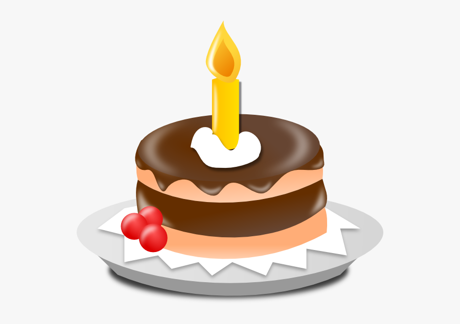 Birthday Cake And Candle Svg Clip Arts - Small Birthday Cake Png, Transparent Clipart