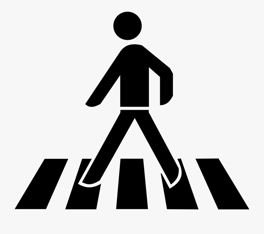 Road Traffic Regulations German Law Clipart Download - Señal De Cruce De Peatones, Transparent Clipart
