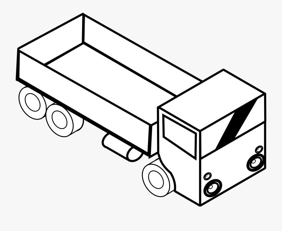 Truck - Clipart - Black - And - White - Png Toy Clipart Black And White, Transparent Clipart