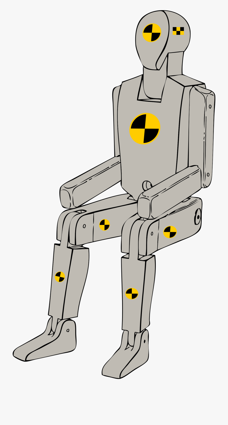 Transparent Mannequin Png - Crash Test Dummy Drawing, Transparent Clipart