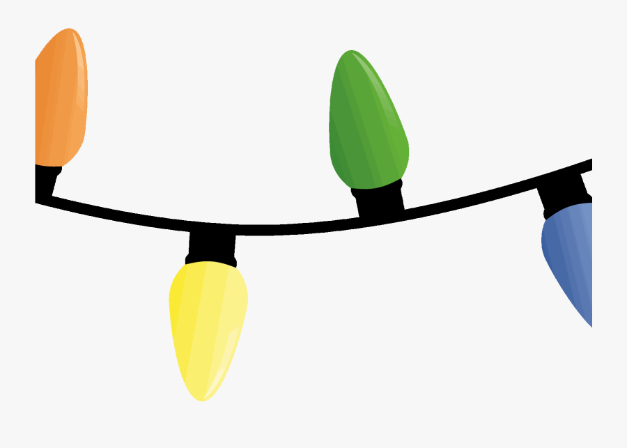 String Of Christmas Lights Clipart Image - Draw A String Of Christmas Lights, Transparent Clipart