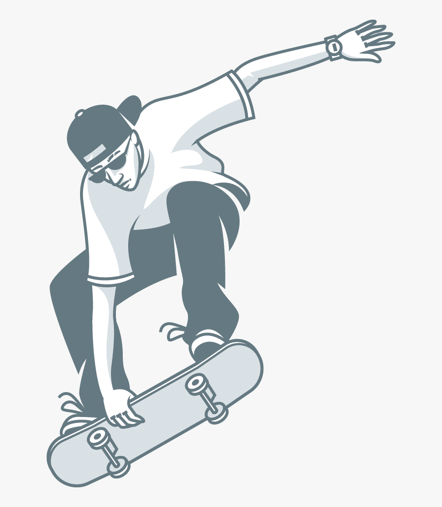 Skateboard Jump Clipart, Transparent Clipart