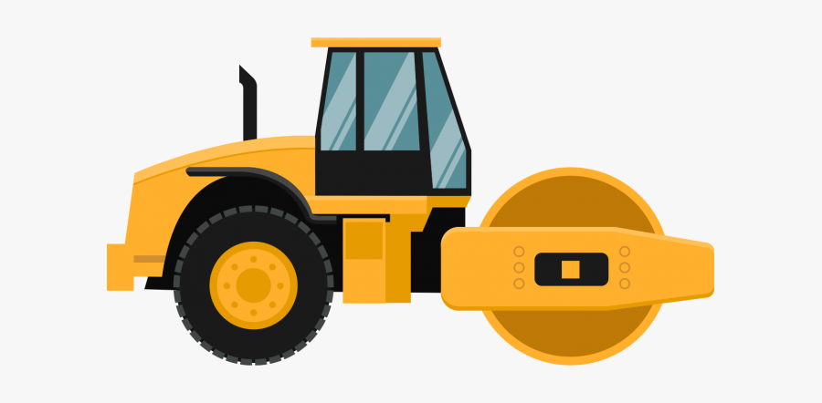 Road Roller Png - Front Loader Clipart, Transparent Clipart