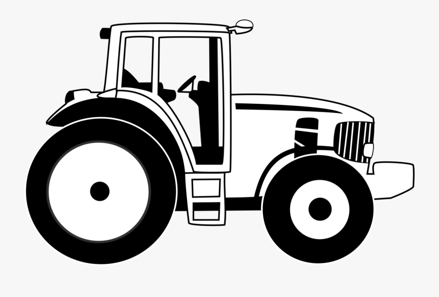 Truck Clipart John Deere - Tractor Clipart Black And White, Transparent Clipart