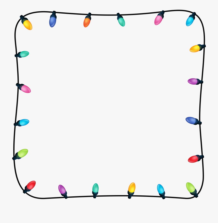 Christmas Lights Clipart Border, Transparent Clipart