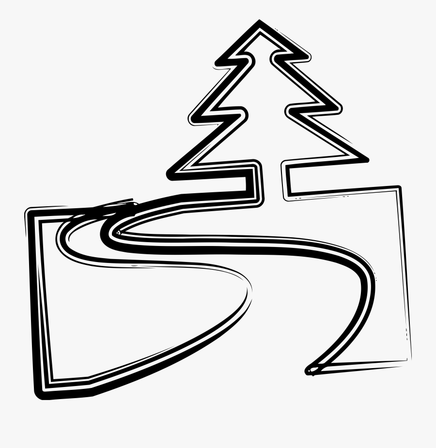 Road Clipart Tree - Clip Art, Transparent Clipart