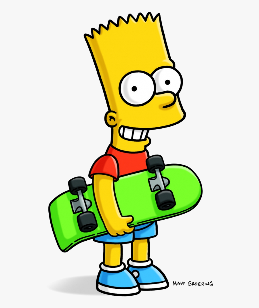 Skateboarding Clipart Bart Simpson - Bart Simpson, Transparent Clipart