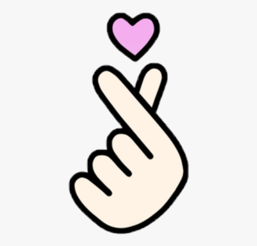 Tumblr Clipart Love - Easy Finger Heart Drawing, Transparent Clipart