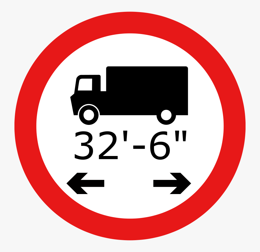 Road Signs Svg Clip Arts - Length Limit Traffic Signs, Transparent Clipart