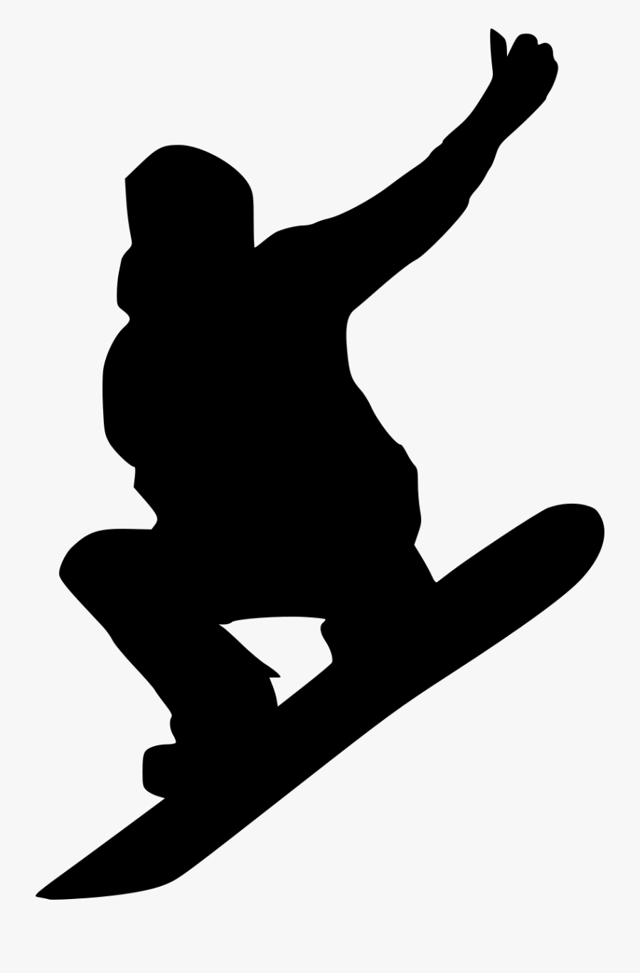 Snowboarder Silhouette Png - Snowboarder Png, Transparent Clipart
