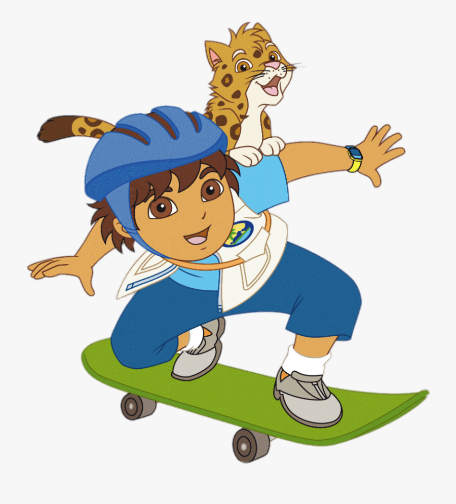 Diego On Skateboard - Go Diego Go Skateboard, Transparent Clipart