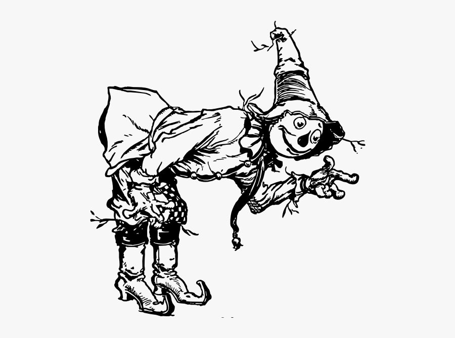 Wizard Of Oz Clipart Yellow Brick Road Free - Wizard Of Oz Book Scarecrow, Transparent Clipart