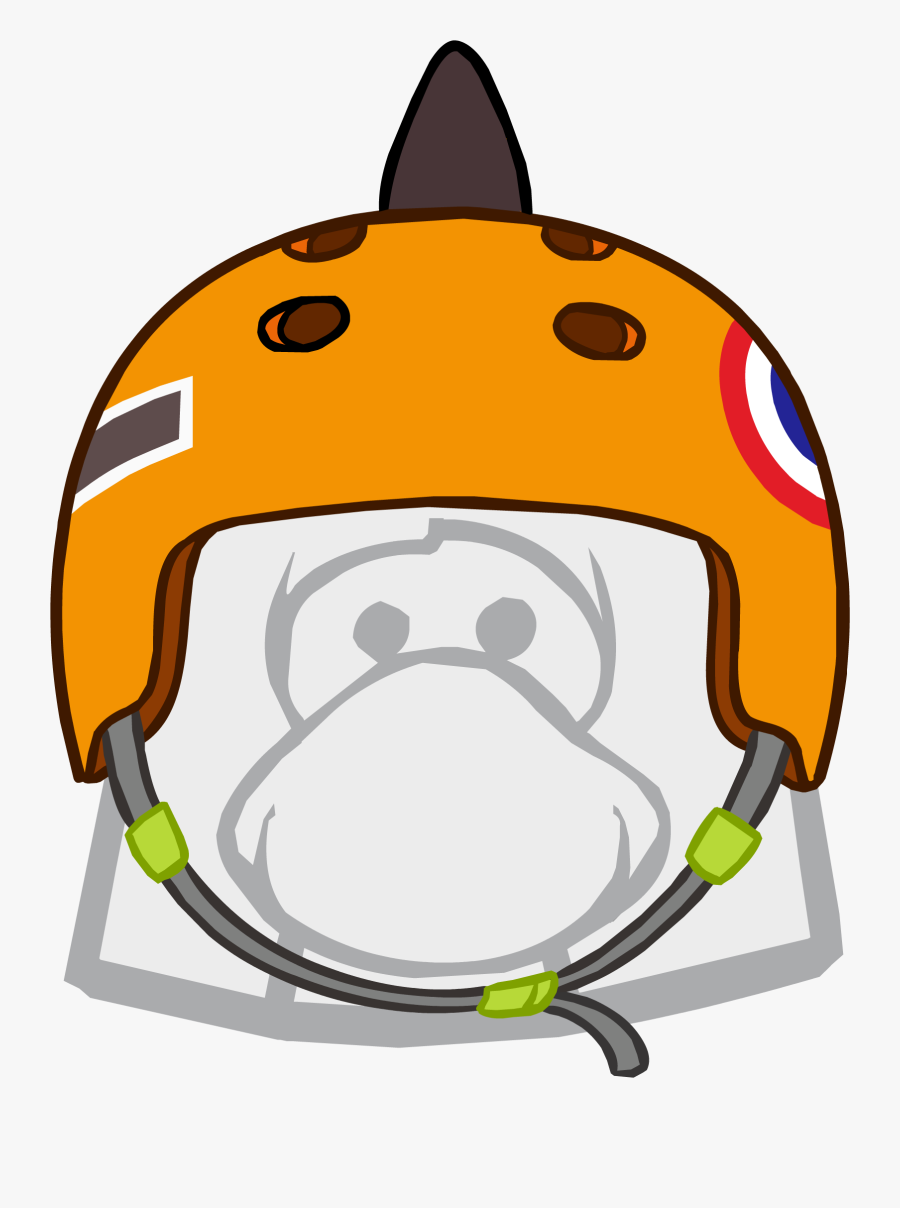 Orange Skate Spike Helmet - Male Hair Club Penguin, Transparent Clipart