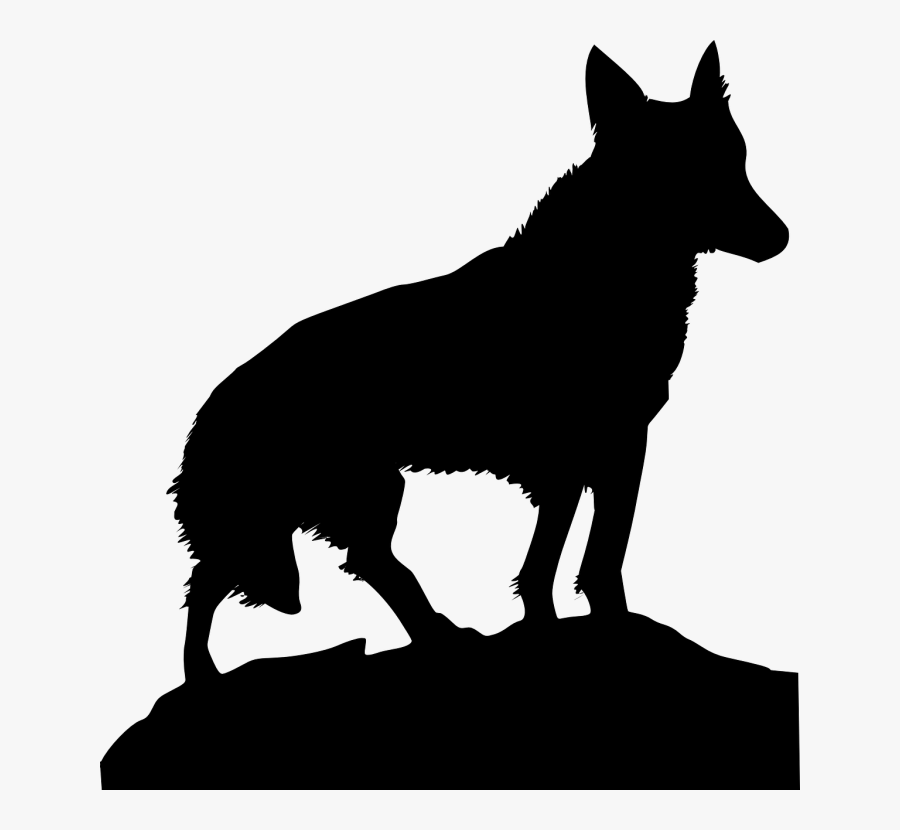 Black Wolf Stand Listen Afraid Transparent Png Images - Transparent Background Wolf Clip Art, Transparent Clipart