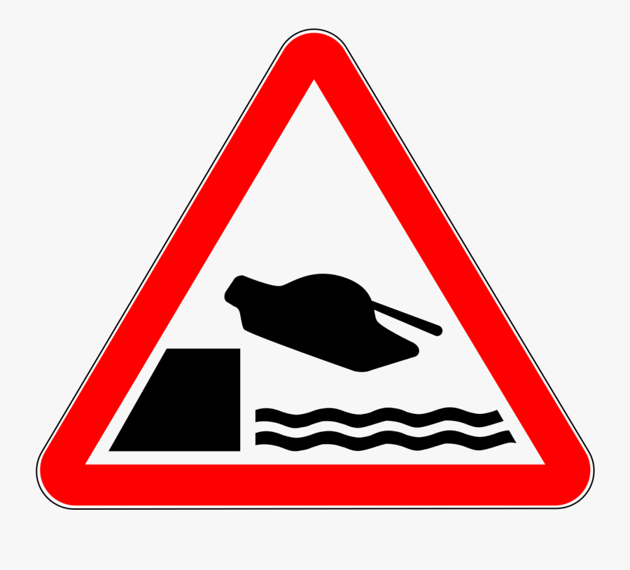 Free Stork Clipart - Falling Or Fallen Rocks Sign, Transparent Clipart