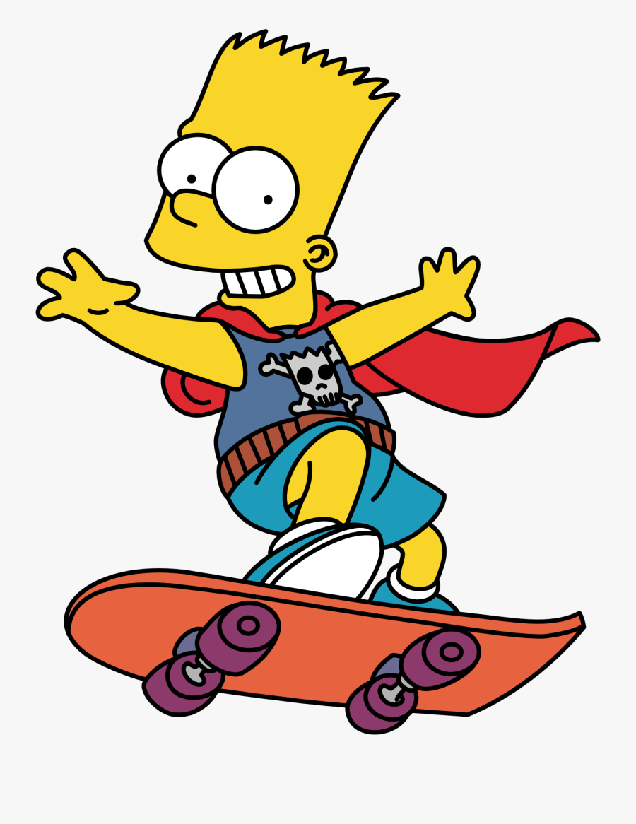 Top 97 Simpson Clip Art Simpsons Bart On Skateboard Free.