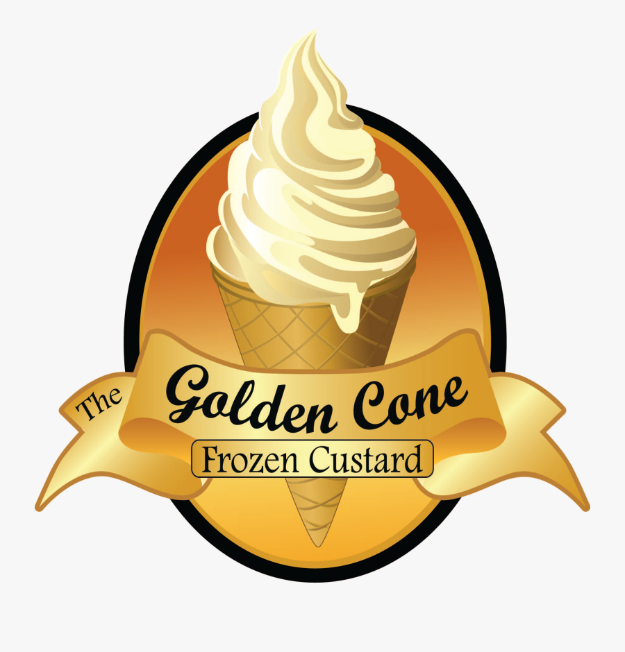 Golden Cone Logo No Background-597d3e2d7846c - Soft Serve Ice Creams, Transparent Clipart