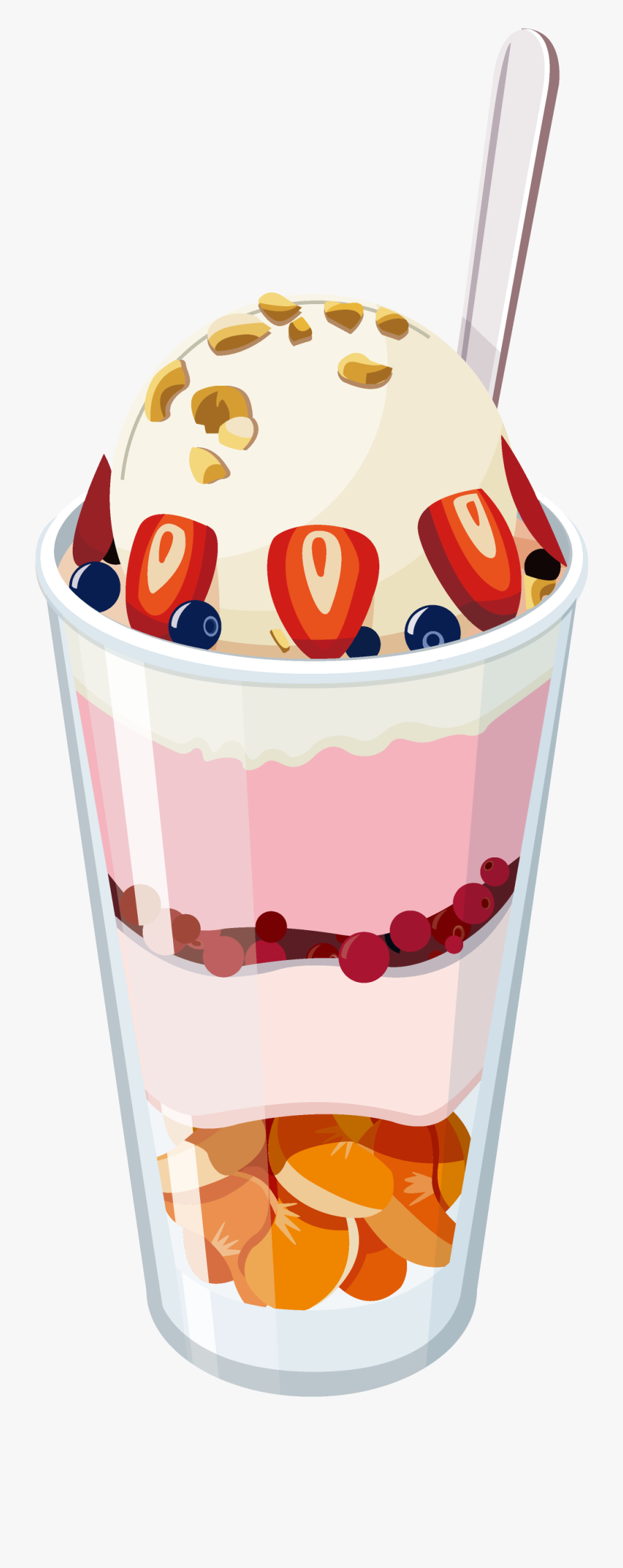 Drawing Of Ice Cream Sunde - Food Drawing, Transparent Clipart
