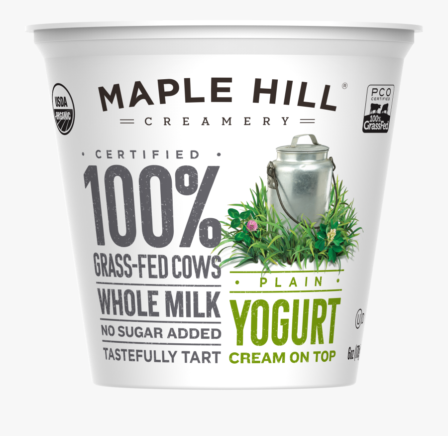 Maple Hill Creamery Organic Yogurt - Grass, Transparent Clipart