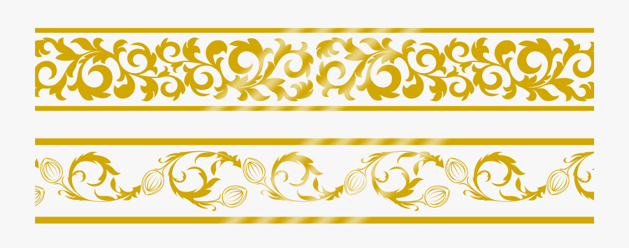 Transparent Gold Lace Clipart - Gold Border Design Png Hd, Transparent Clipart