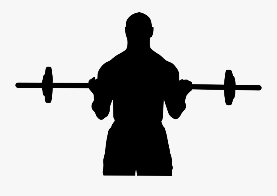 Transparent Weights Clipart - Exercise Man Black & White, Transparent Clipart