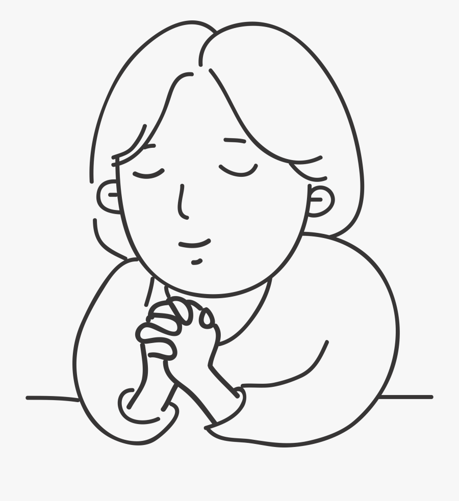 Transparent Praying Clipart - Pray Clipart Black And White, Transparent Clipart