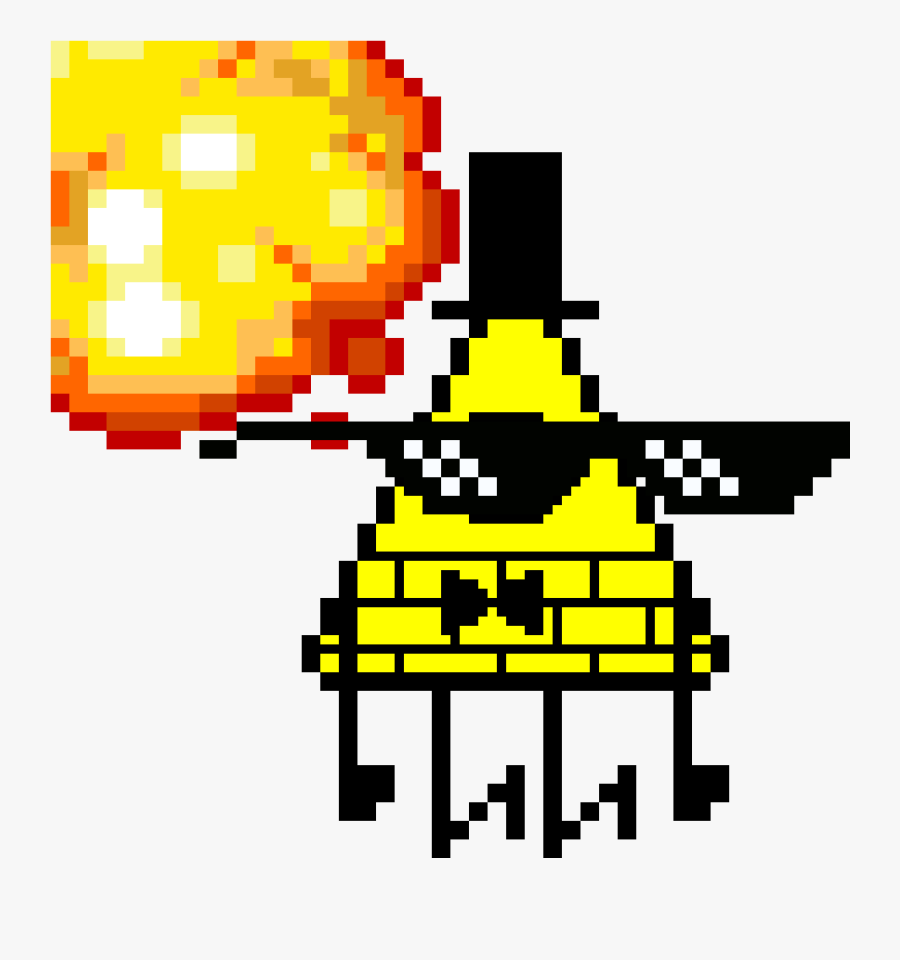Transparent Boom Clipart - Bill Cipher Pixel Art, Transparent Clipart