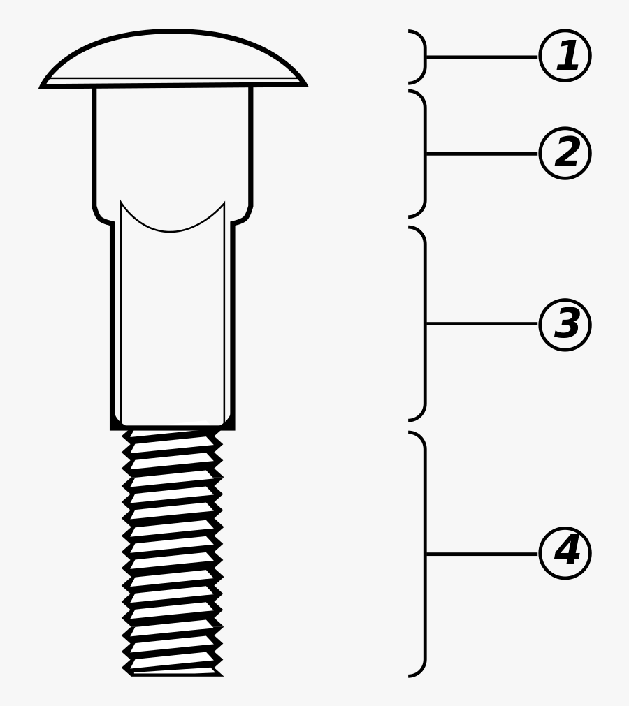 Diagram Of A Bolt, Transparent Clipart